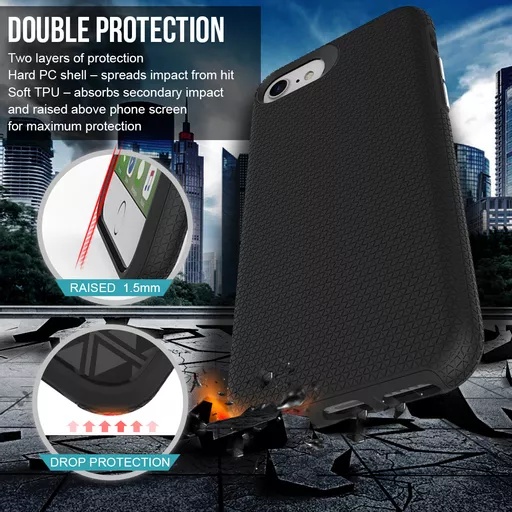 Phone case - progrip for iphone se/8/7/6s/6 - black - image 12