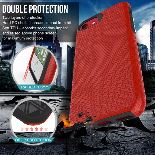 Phone case - progrip for iphone se/8/7/6s/6 - red - image 7