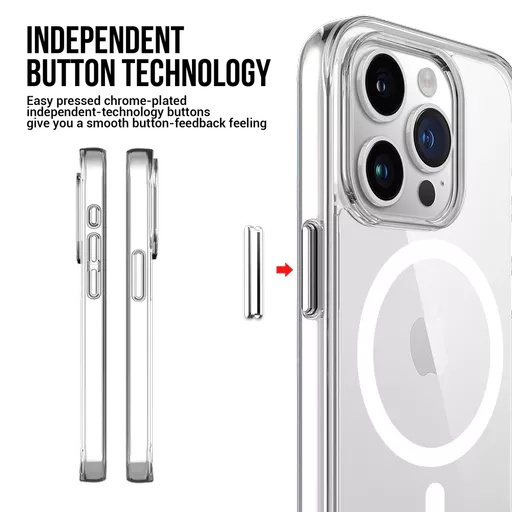 Phone case - promag for iphone 15 pro max - clear - image 5