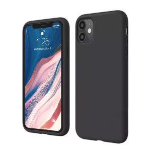 Phone Case - Silicone for iPhone 12 & iPhone 12 Pro - Black