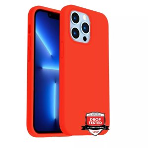 Phone Case - Silicone for iPhone 14 Pro Max - Red