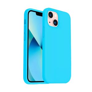 Phone Case - Silicone for iPhone 14 - Sky Blue