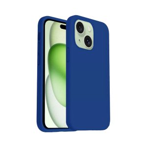 Phone Case - Silicone for iPhone 15 Plus - Navy