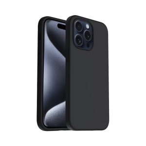 Phone Case - Silicone for iPhone 15 Pro - Black