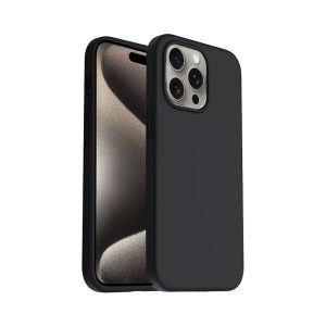 Phone Case - Silicone for iPhone 15 Pro Max - Black