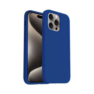 Phone Case - Silicone for iPhone 15 Pro Max - Navy