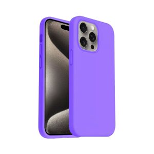 Phone Case - Silicone for iPhone 15 Pro Max - Purple