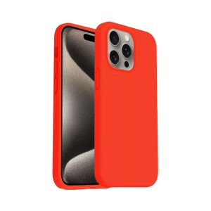 Phone Case - Silicone for iPhone 15 Pro Max - Red
