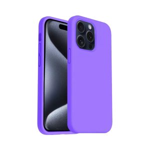 Phone Case - Silicone for iPhone 15 Pro - Purple