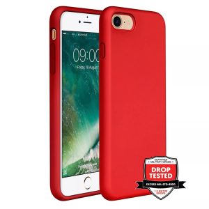 Phone Case - Silicone for iPhone SE/8/7 - Red