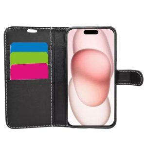 Phone Case - Wallet for iPhone 15 - Black