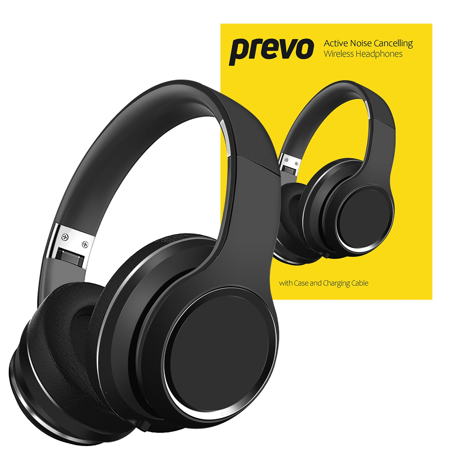 Prevo a6-anc active noise cancelling (anc) wireless headphones with bluetooth 5. 4