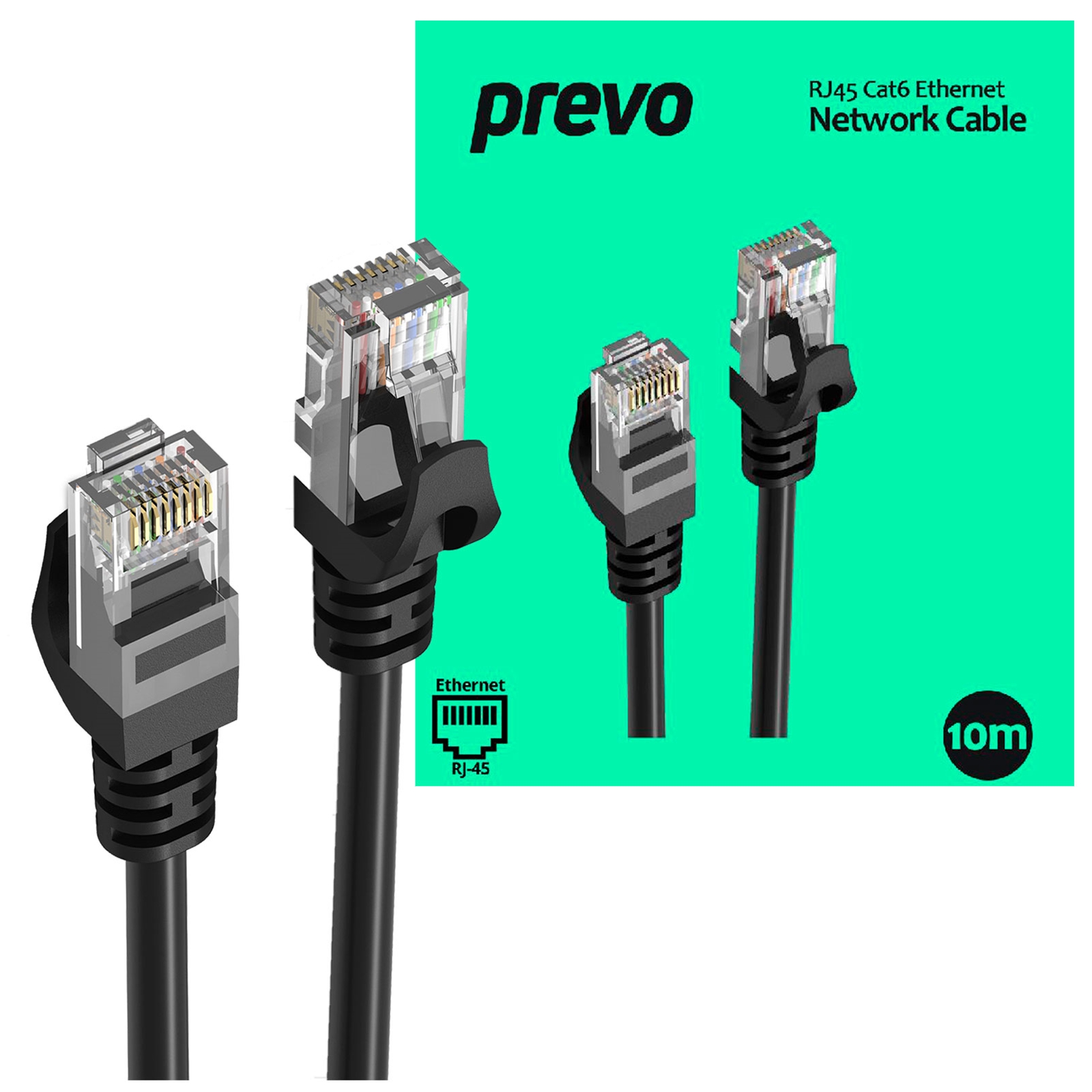 Prevo cat-6 ethernet network cable (10 metre / 10m) - retail boxed - image 3