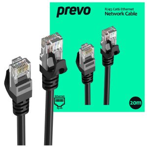 Prevo CAT-6 Ethernet Network Cable (20 metre / 20m) - Retail Boxed