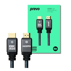 Prevo HDMI to HDMI Cable -- HDMI 2.1 -- 5 metre -- Retail Boxed