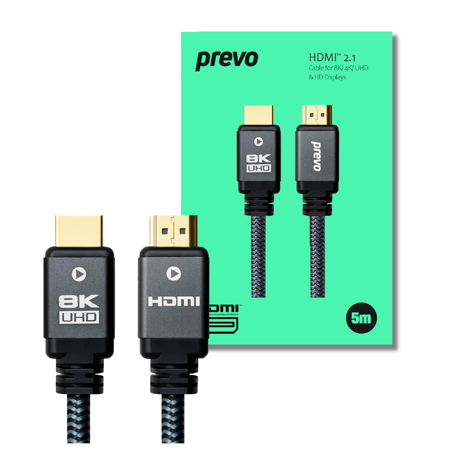 Prevo hdmi to hdmi cable -- hdmi 2. 1 -- 5 metre -- retail boxed
