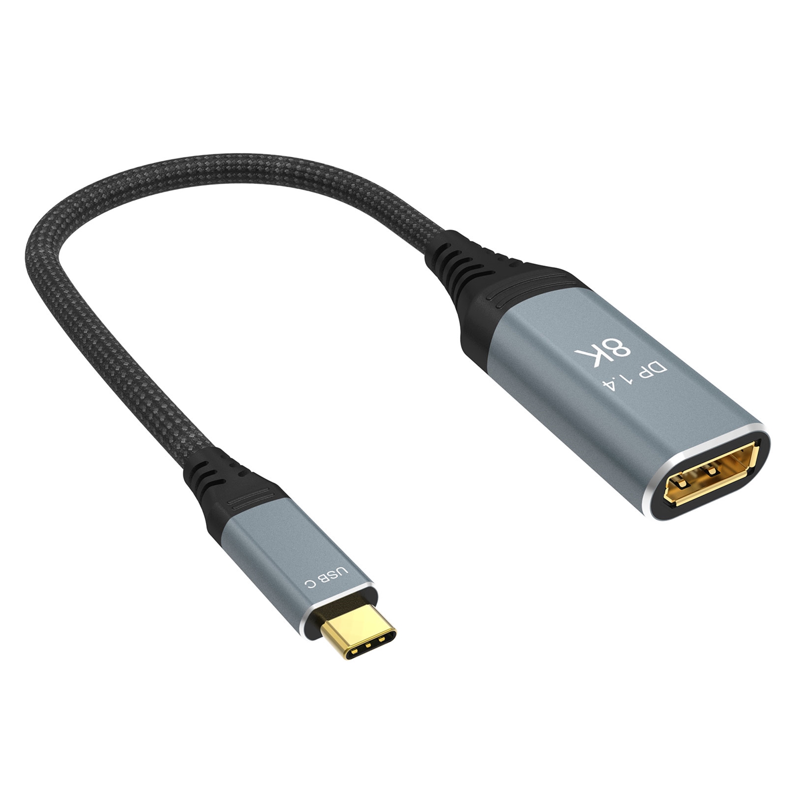 Prevo usbc to displayport alt mode converter - usb-c (m) / dp-ada (f) display adapter cable -- retail boxed - image 2