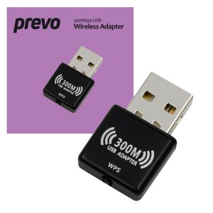 Prevo Wave-USBW4 USB Wireless Adaptor Dongle - 802.11 n / Wi-Fi 4 - 300 Mbps