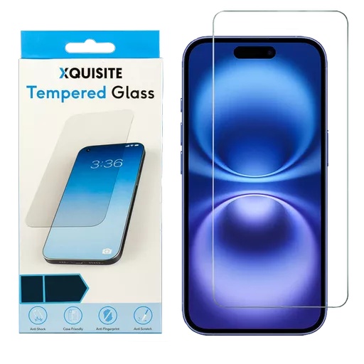 Xquisite 2d glass - iphone 16 & iphone 15 - clear