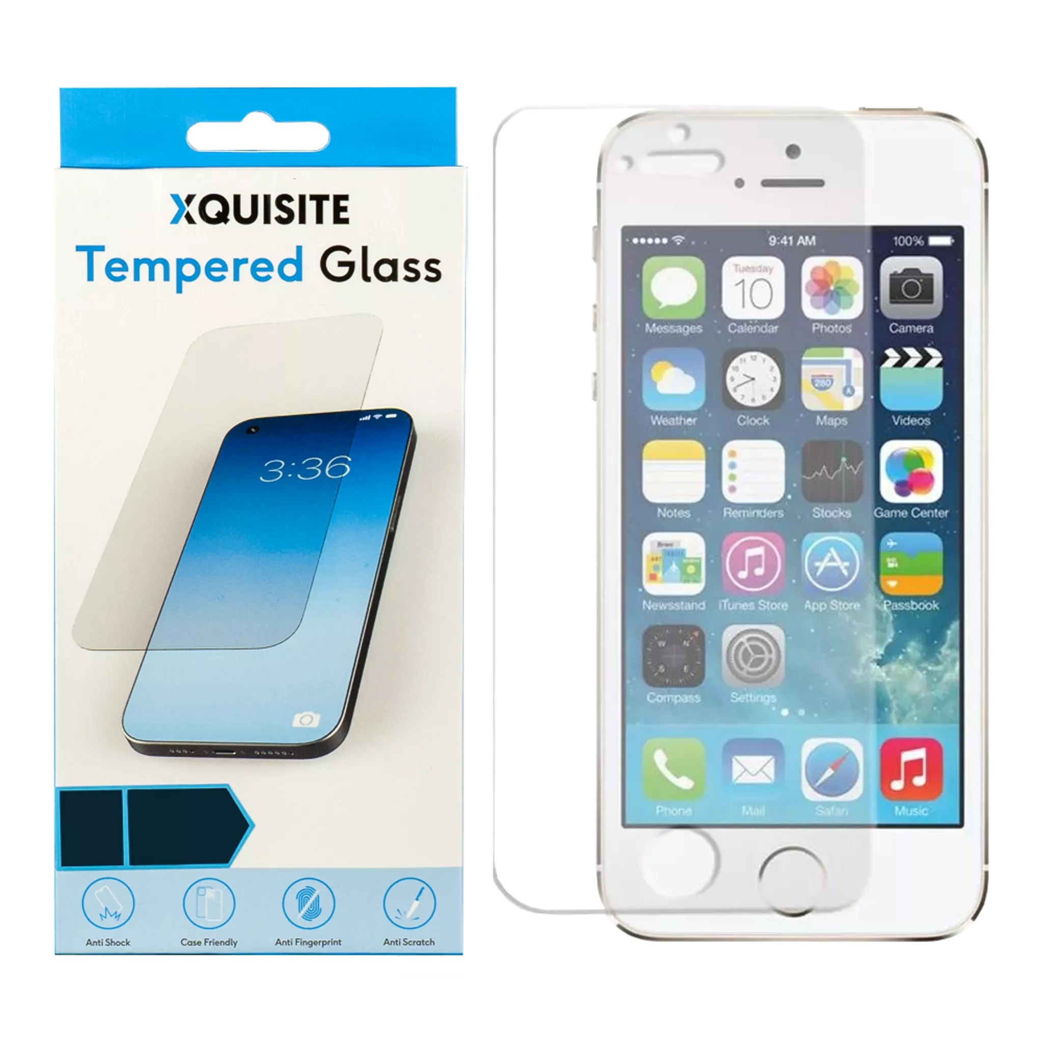 Xquisite 2d glass - iphone 5/5s/se - clear