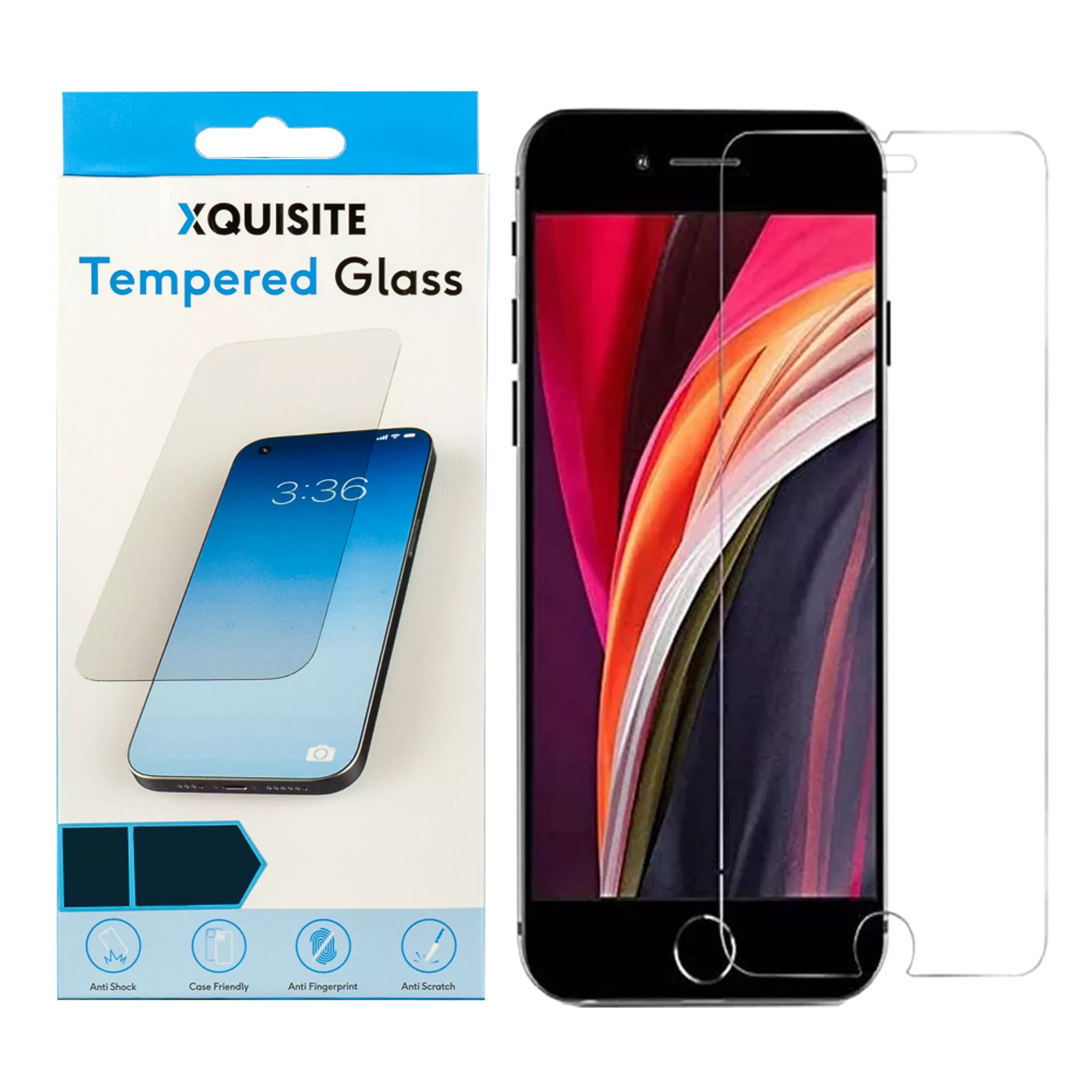 Xquisite 2d glass - iphone se/8/7/6s/6 - clear