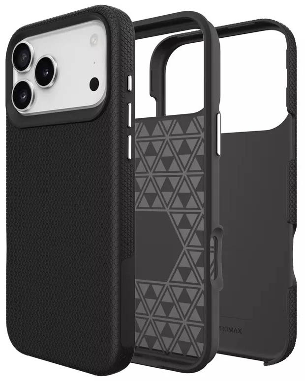 Progrip black phone case for iphone 17 pro max - interior and exterior