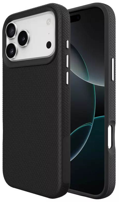 Progrip black phone case for iphone 17 pro max - angle view