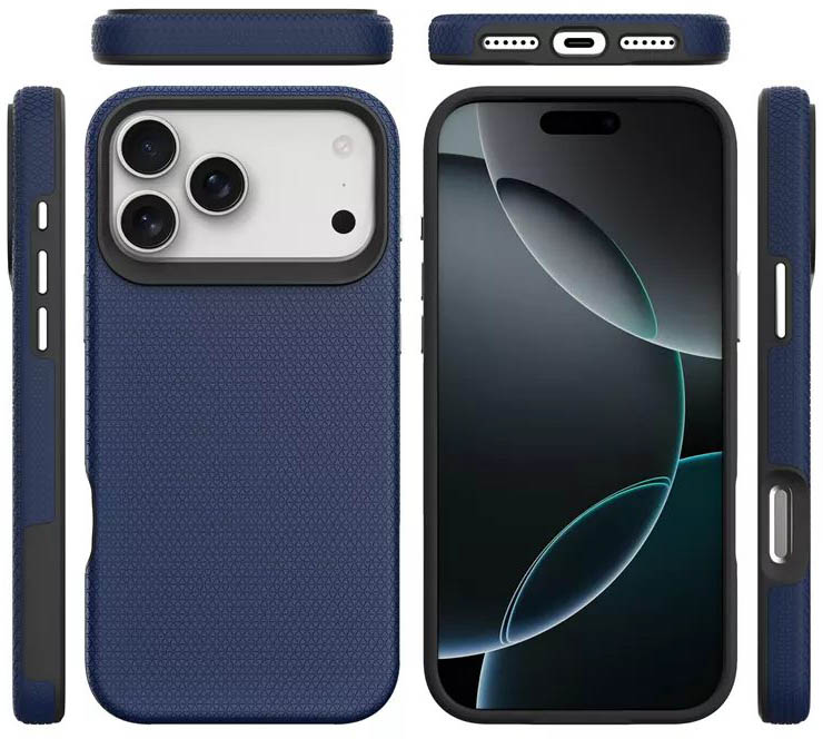 Progrip navy blue phone case for iphone 17 pro max - all sides