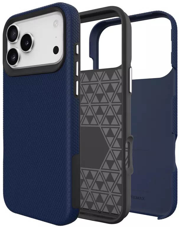Progrip navy blue phone case for iphone 17 pro max- interior and exterior