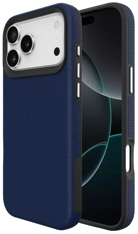 Progrip navy blue phone case for iphone 17 pro max- angle