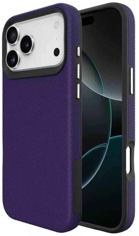 Progrip purple phone case for iphone 17 pro max - angle view