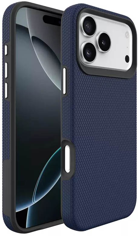 Progrip navy blue phone case for iphone 17 pro - all sides