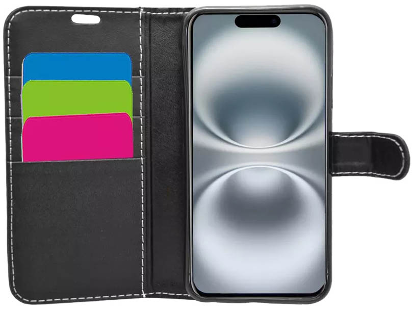 Wallet-style black pu leather phone case for iphone air - at repair alliance, perth road, dundee