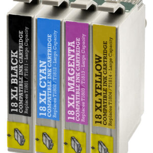18XL / T1815 / T1816 Epson-Compatible Ink Multipack - T1811 Black, T1812 Cyan, T1813 Magenta, T1814 Yellow