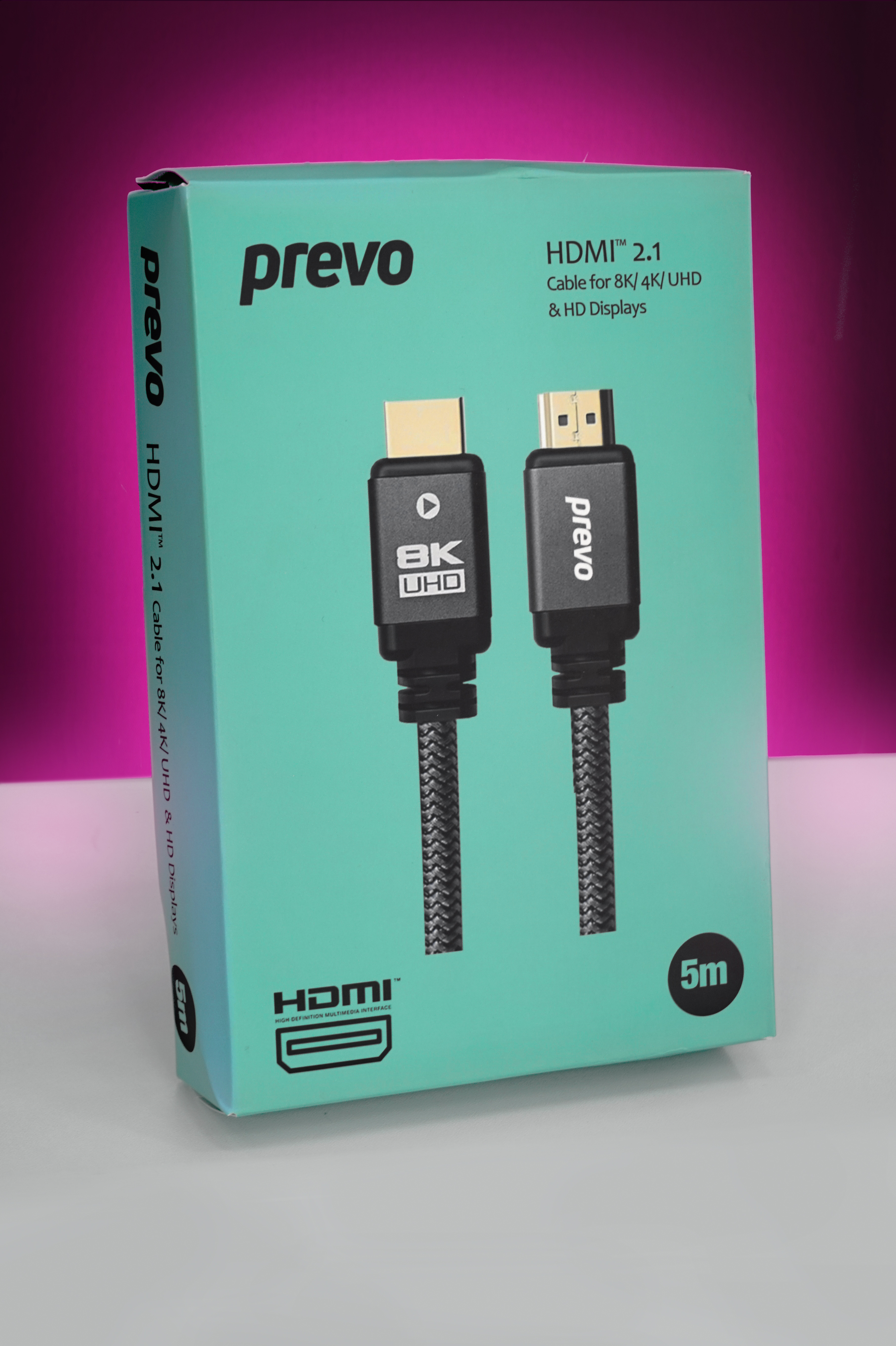 Prevo hdmi 2. 1 cable 5m for 8k and 4k uhd displays, braided sleeve, repair alliance dundee