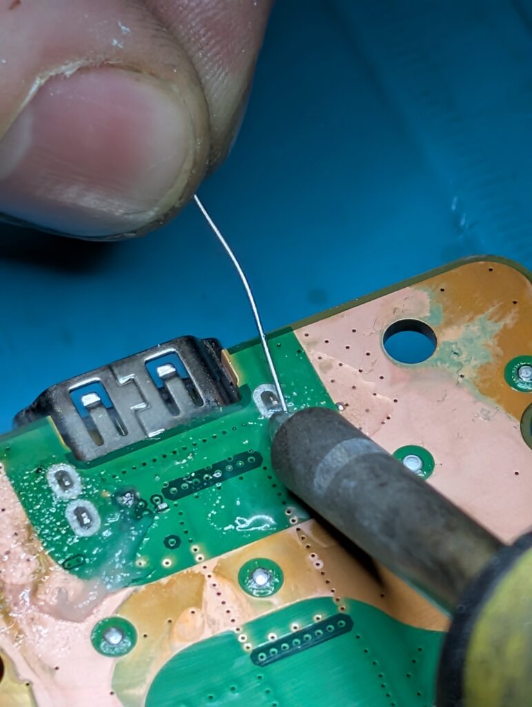PlayStation 5 damaged HDMI port - new port being soldered