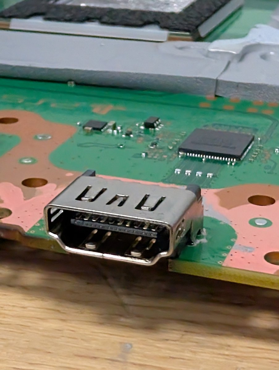 New hdmi port installed on playstation motherboard at repair alliance dundee